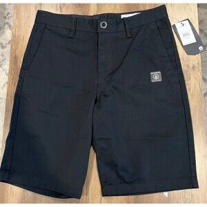 Volcom Big Boys Relaxed Fit Frickin Chino Shorts. Black. NWT.